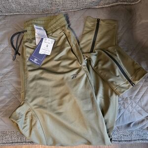 Reebok Mens Olive Tapered Athletic Pants